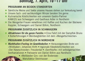 Verkaufsoffener Weinfrühling am Sonntag, 7. April bei den Heuchelberg Weingärtnern